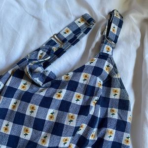 Sunflower Plaid Mini Skater Dress